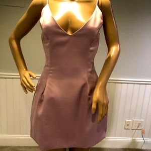 Simply elegant silk rose pink Prom Dress